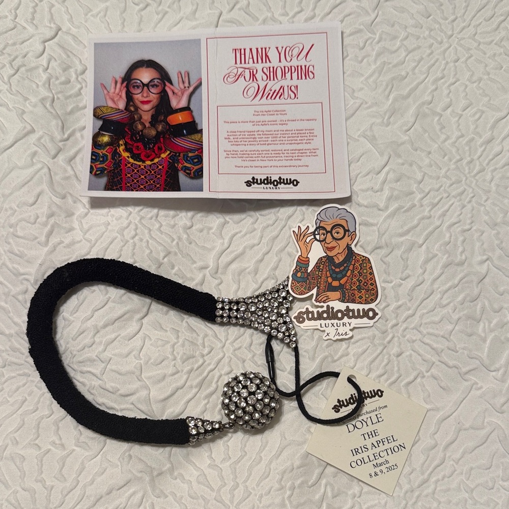 Iris Apfel Black and Silver Accessory